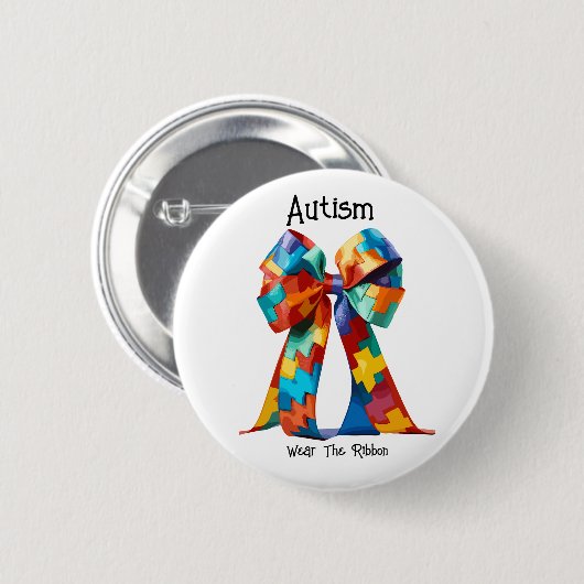 Autisme Ronde Button 5,7 Cm (Voorkant /achterkant)