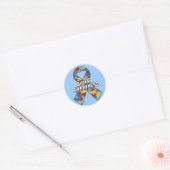 Autisme Ronde Sticker (Envelop)