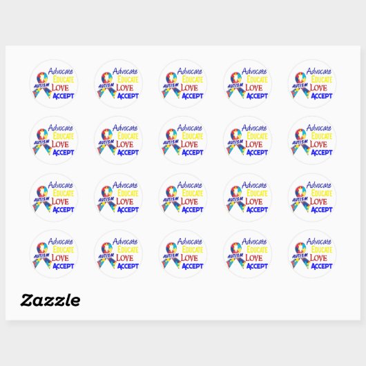 Autisme Ronde Sticker (Vel)