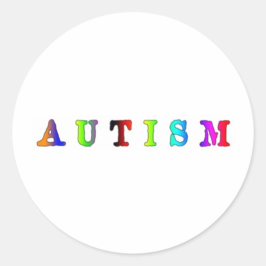 Autisme Ronde Sticker (Voorkant)