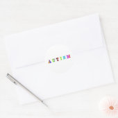 Autisme Ronde Sticker (Envelop)
