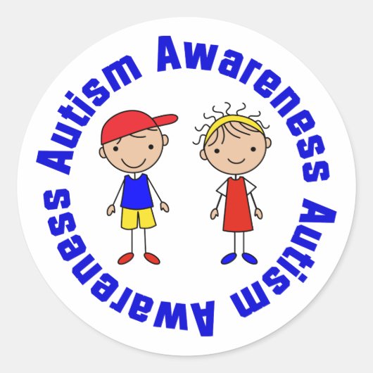 Autisme Ronde Sticker (Voorkant)