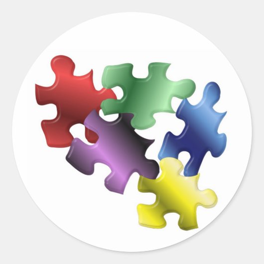 Autisme Ronde Sticker (Voorkant)