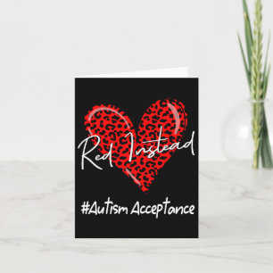 Autisme - Rood in plaats - Acceptatie Niet Bewustz Kaart