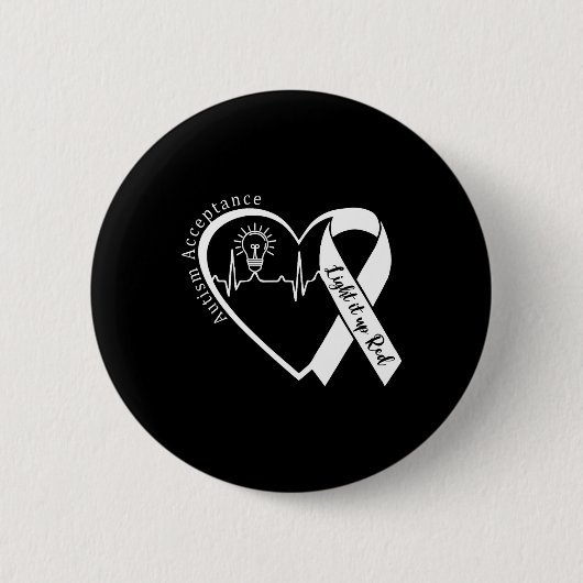 Autisme - Rood in plaats - Acceptatie Niet Bewustz Ronde Button 5,7 Cm (Voorkant)