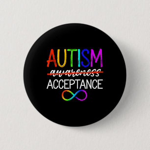 Autisme - Rood in plaats - Acceptatie Niet Bewustz Ronde Button 5,7 Cm