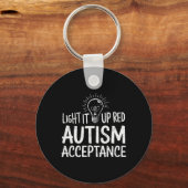 Autisme - Rood in plaats - Acceptatie Niet Bewustz Sleutelhanger (Voorkant)