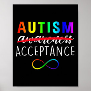 Autisme Rood in Plaats Acceptatie Niet Bewustzijn Poster