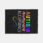Autisme - Rood in plaats daarvan - Aanvaarding nie Fleece Deken (Voorkant (Horizontaal))