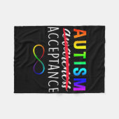 Autisme - Rood in plaats daarvan - Aanvaarding nie Fleece Deken (Voorkant (Horizontaal))