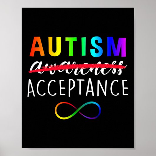 Autisme - Rood in plaats daarvan - Aanvaarding nie Poster (Voorkant)