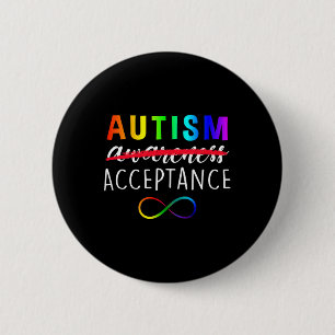 Autisme - Rood in plaats daarvan - Aanvaarding nie Ronde Button 5,7 Cm