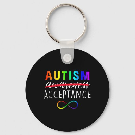 Autisme - Rood in plaats daarvan - Aanvaarding nie Sleutelhanger (Voorkant)