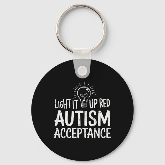 Autisme - Rood In plaats daarvan - Acceptatie Niet Sleutelhanger (Voorkant)