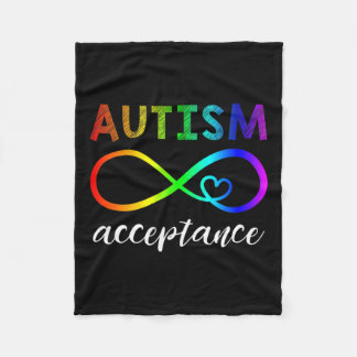 Autisme - Rood in plaats van oneindig - Aanvaardin Fleece Deken