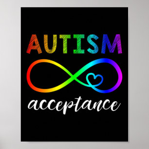 Autisme - Rood in plaats van oneindig - Aanvaardin Poster