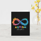 Autisme rood in plaats van oneindig symbool autist kaart (Gele Bloem)