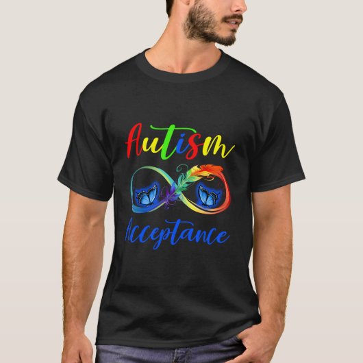 Autisme Rood In Plaats Van Oneindigheid Acceptatie T-shirt (Voorkant)