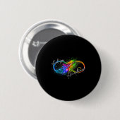 Autisme Rood In Plaats Van Oneindigheidssymbool Au Ronde Button 5,7 Cm (Voorkant /achterkant)