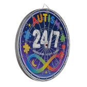 Autisme Roos Dartbord (Voorkant Links)