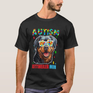 Autisme Rottweiler Moeder Puzzel Zonnebril Autisti T-shirt