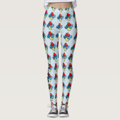 Autisme Running Leggings Puzzel Blauwe Broek Warri (Voorkant)