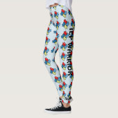 Autisme Running Leggings Puzzel Blauwe Broek Warri (Links)