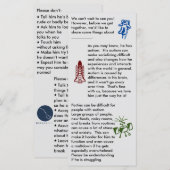 Autisme Samenkomst Jongen Plat Kaart (Voorkant / Achterkant)