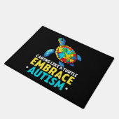 Autisme Schildpad Autistische puzzel Autisme Aware Deurmat (Schuin)
