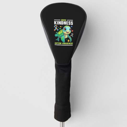 Autisme Schildpad Autistische puzzel Autisme Aware Golfheadcover (Voorkant)