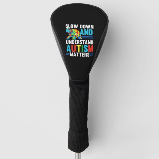 Autisme Schildpad Autistische puzzel Autisme Aware Golfheadcover (Voorkant)