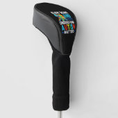 Autisme Schildpad Autistische puzzel Autisme Aware Golfheadcover (Schuin)