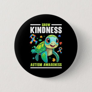 Autisme Schildpad Autistische puzzel Autisme Aware Ronde Button 5,7 Cm