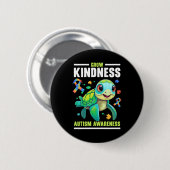 Autisme Schildpad Autistische puzzel Autisme Aware Ronde Button 5,7 Cm (Voorkant /achterkant)