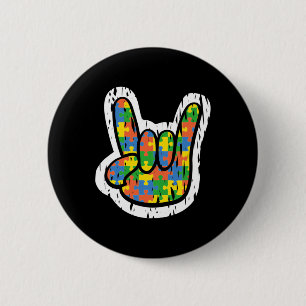 Autisme schommelende hand handicaps maand ronde button 5,7 cm