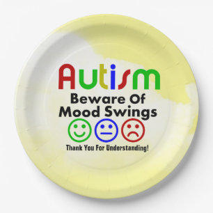Autisme school/evenementen Papier Borden 9 inch Papieren Bordje