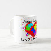 Autisme Shining Heart Koffiemok (Voorkant links)