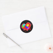 Autisme Shining Heart Ronde Sticker (Envelop)