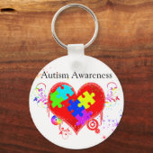 Autisme Shining Heart Sleutelhanger (Voorkant)