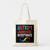 Autisme Shirt in april Draag rood in plaats van au Tote Bag (Achterkant)