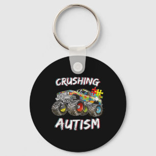 Autisme Shirt Jongens Kinder Shirt Monster Truck A Sleutelhanger