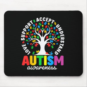 Autisme Shirt Liefde Aanvaarden Steun Autistisch A Muismat