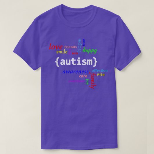Autisme Shirt - Shirt Autisme Awareness for Men, W (Design voorkant)