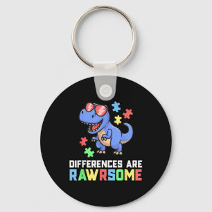 Autisme Shirten voor Jongens Dinosaur Trex Awarene Sleutelhanger