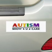 autisme show eu care bumpersticker (Op auto)