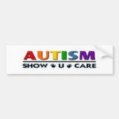 autisme show eu care bumpersticker (Voorkant)
