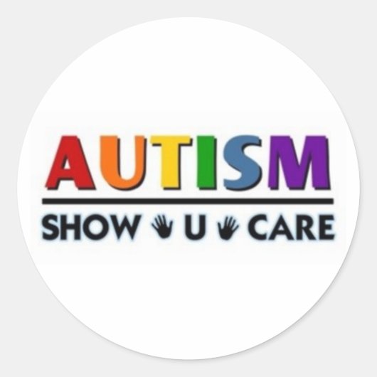 Autisme show u zorg sticker (Voorkant)
