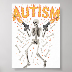 Autisme Skelet Grappig Bijzonder Specifiek Meme Au Poster