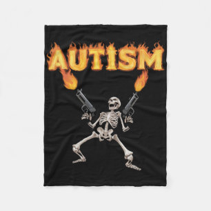 Autisme Skelet Grappig Vreemd Specifiek Dank Meme Fleece Deken
