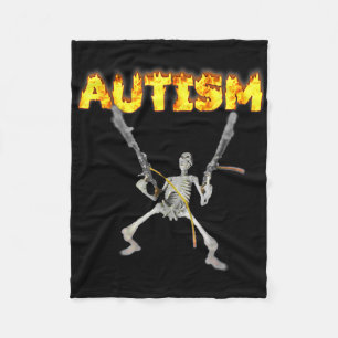Autisme Skelet Grappig Vreemd Specifiek Dank Meme  Fleece Deken